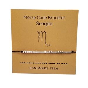 Morse Code Scorpio Bracelet🖤